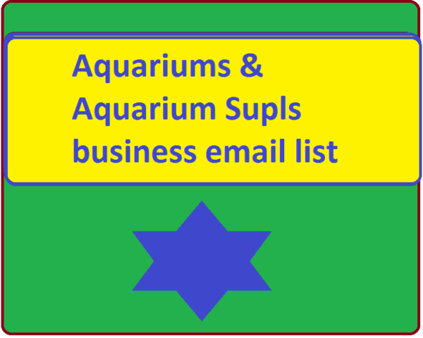 Aquariums & Aquarium Supls business Business Email Database