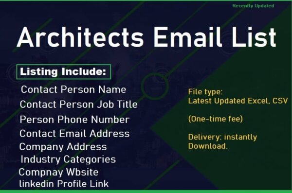 Architects Business Email Database