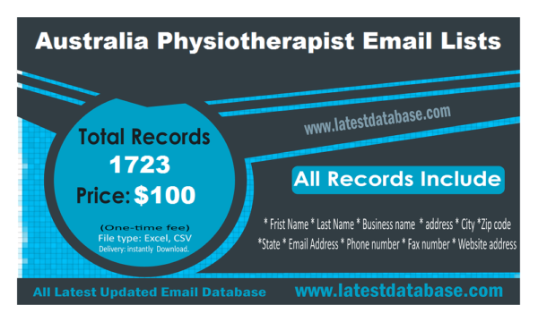 Australia Physiotherapist Business Email Databases