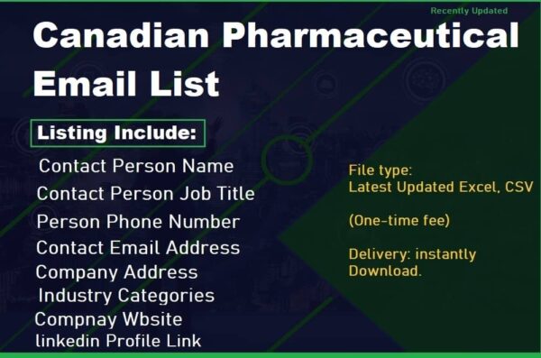 Canadian Pharmaceutical Business Email Database