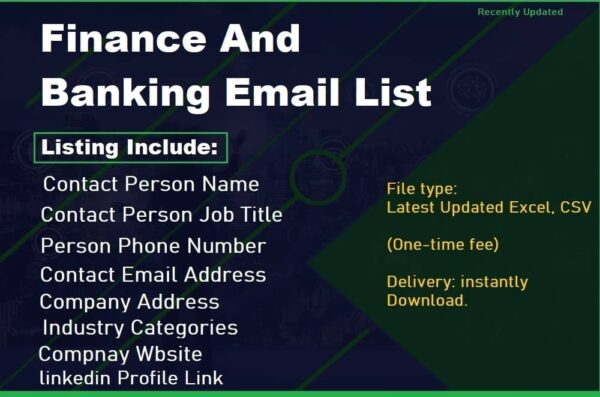 Finance And Banking Business Email Database