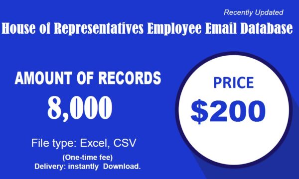 House of Representatives Employee Business Email Database