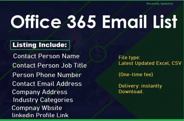 Office 365 Business Email Database 1 Million