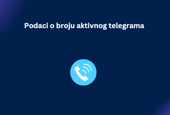 Podaci o broju aktivnog telegrama