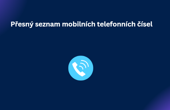 Přesný seznam mobilních telefonních čísel