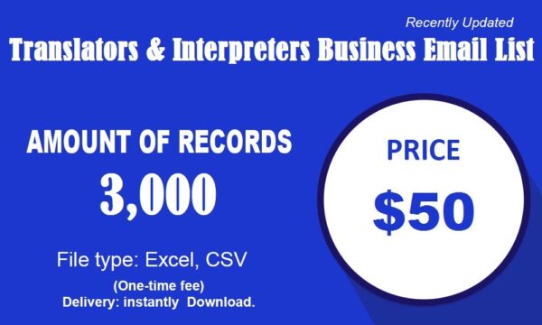 Translators & Interpreters Business Business Email Database