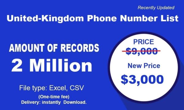 1 Millions  UK Mobile Number Material