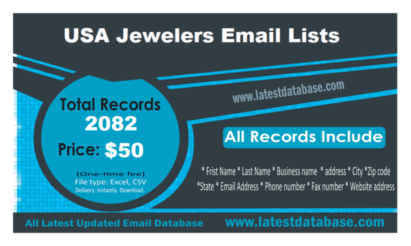 USA Jewellers Business Email Database