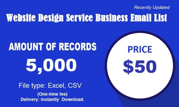 Website Design Service Business Business Email Database