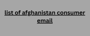 list of afghanistan consumer email