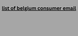 list of belgium consumer email