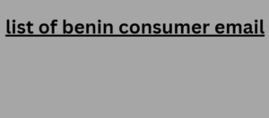 list of benin consumer email